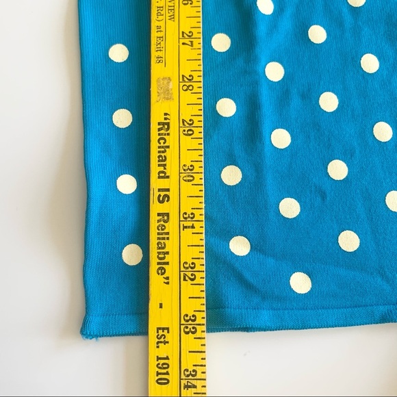 🌸New🌸 Zara Polka Dot Knit Dress Medium Blue NWT - Picture 8 of 8